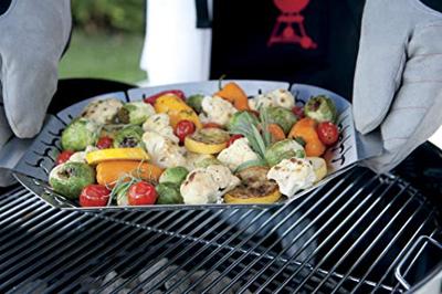 Weber Grillkorf - Groot model, roestvrij staal - thumbnail