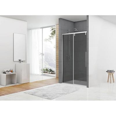 Van Rijn Products ST06 Softclose schuifdeur - 138x200cm - rookglas - dikte 8mm - incl. greep - chroom ST06300140GR