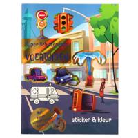 Mondikaarten Kleur- en stickerboek super schitterende voertuigen - thumbnail