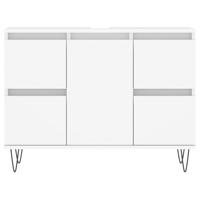 Badkamerkast 80x33x60 cm bewerkt hout wit - thumbnail