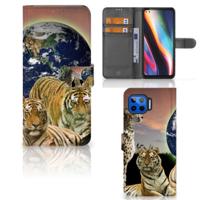 Motorola Moto G 5G Plus | Telefoonhoesje | Met pasjeshouder | Roofdieren - thumbnail