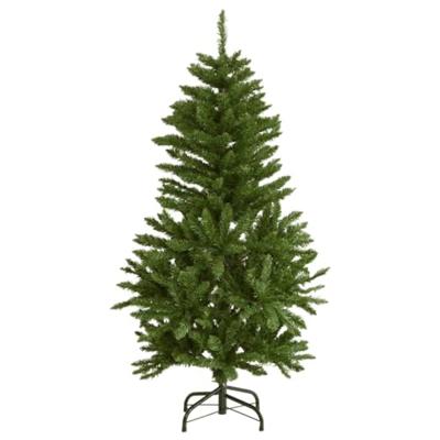 VidaXL Kunstkerstboom met scharnieren 150 led en kerstballen 120 cm