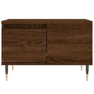 Salontafel 55x55x36,5 cm bewerkt hout bruineikenkleurig