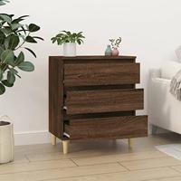 Dressoir 60x35x70 cm bewerkt hout bruin eikenkleur - thumbnail