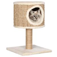 VidaXL Kattenmeubel met huis en krabpaal 52 cm zeegras - thumbnail