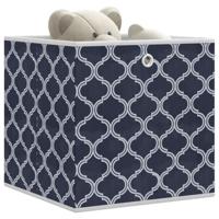 VidaXL Opbergboxen 10 st inklapbaar 32x32x32 cm ongeweven stof blauw - thumbnail