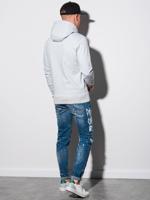 Ombre - Herenhoodie - Lichtgrijs - Steekzakken - Zachte Stof - thumbnail