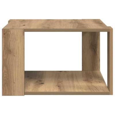 Salontafel artisanaal eikenkleurig 51.5 x 51.5 x 30 cm
