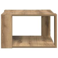 Salontafel artisanaal eikenkleurig 51.5 x 51.5 x 30 cm - thumbnail