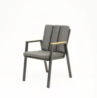 Stapelstoel Kunststof Leather Fauteuil Antraciet - thumbnail