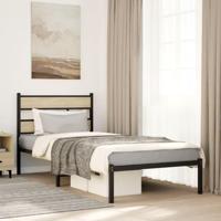 Bedframe zonder matras metaal sonoma eikenkleurig 100x200 cm - thumbnail