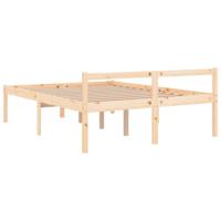 Seniorenbed massief grenenhout wit 120x190 cm - thumbnail