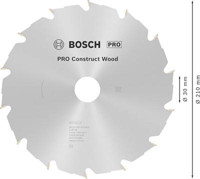 Bosch Accessoires Cirkelzaagblad Construct Wood 210 x 30 x 2,8 mm, 14 1st - 2608640634 Bosch Accessoires Cirkelzaagblad Construct Wood 210 x 30 x 2,8 mm, 14 1st - 2608640634
