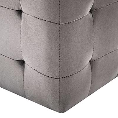 VidaXL Poef 2 st 30x30x30 cm fluweel grijs