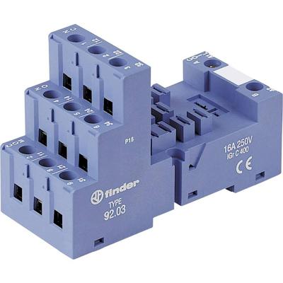 Finder 92.03 Relaissocket Geschikt voor serie: Finder serie 62 Finder 62.31, Finder 62.32, Finder 62.33 (l x b x h) 91.3 x 40 x 60.9 mm 1 stuk(s) Finder 92.03 Relaissocket Geschikt voor serie: Finder serie 62 Finder 62.31, Finder 62.32, Finder 62.33 (l x b x h) 91.3 x 40 x 60.9 mm 1 stuk(s)