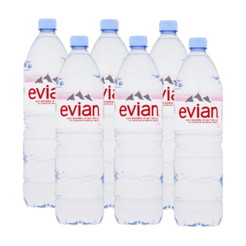 Evian mineraalwater kzv (6x1,5 liter)