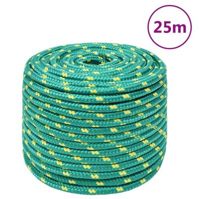 VidaXL Boottouw 14 mm 25 m polypropyleen groen