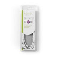 Nedis Lightning Kabel | Apple Lightning 8- Pins naar USB-A Male | 2 m | Wit | 1 stuks - CCGB39300WT20 CCGB39300WT20 - thumbnail