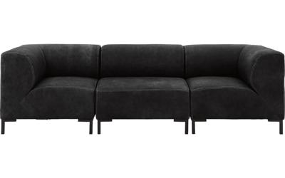 Goossens Excellent Bank Marshall zwart, leer, 1,5-zits, urban industrieel Goossens Excellent Bank Marshall zwart, leer, 1,5-zits, urban industrieel