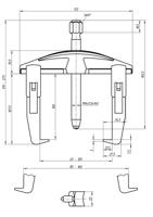 Gedore Universele trekker 2-armig - 1307703 - thumbnail