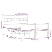 Bedframe zonder matras hout sonoma eikenkleurig 120x190 cm - thumbnail