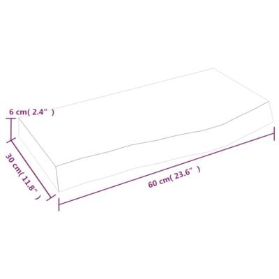 VidaXL Wastafelblad 60x30x(2-6) cm onbehandeld massief hout VidaXL Wastafelblad 60x30x(2-6) cm onbehandeld massief hout