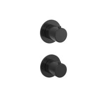 Hotbath COBBER Afbouwdeel - Inbouwthermostaat met 2 push Buttons Gepolijst Zwart PVD (PB7009EXTMBP) - thumbnail