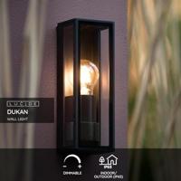 Lucide DUKAN - Wandlamp Binnen/Buiten - 1xE27 - IP65 - Zwart - thumbnail