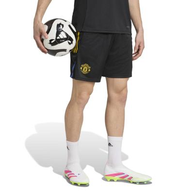 adidas Manchester United Trainingsbroekje 2025-2026 Zwart Blauw Geel