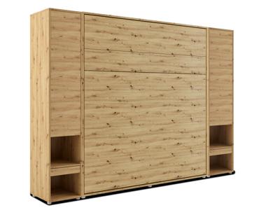 Opklapbed CONCEPTION PRO 180x200 cm artisan eik (verticaal) met kasten