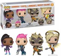 Overwatch Funko Pop Vinyl 4-Pack: Sombra, Zarya, Junkrat & Mercy Glow in the Dark - thumbnail