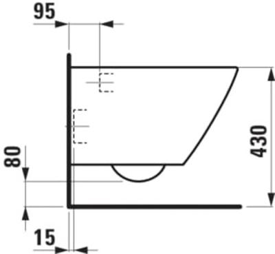 Laufen Lua wandclosetpack 45x55x39cm spoelrandloos Keramiek Glans Wit h8660800000001
