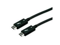 ROLINE Thunderbolt™ 4 kabel, C-C, ST/ST, 40Gbit/s, 100W, passief, zwart, 0,5 m - thumbnail