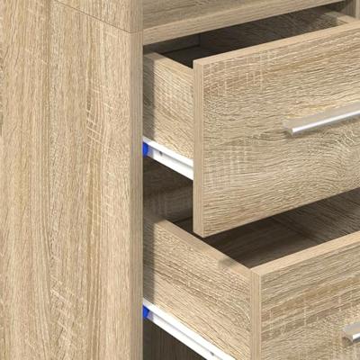 Opbergkast smal 30x42,5x225 cm bewerkt hout sonoma eikenkleurig