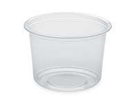 Bakje rond PP ø115x70 inhoud 500cc helder 500 stuks - thumbnail