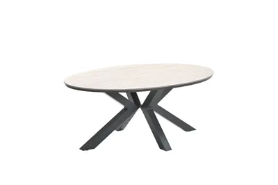 Edison tafel 180x115xH75 cm black/light teak