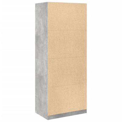 Kledingkast 80x50x200 cm bewerkt hout betongrijs