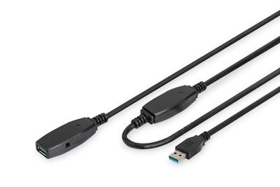 Digitus DA-73106 USB-kabel USB 3.2 Gen1 USB-A stekker, USB-A bus 15.00 m Zwart Afgeschermd, Afgeschermd (dubbel) Digitus DA-73106 USB-kabel USB 3.2 Gen1 USB-A stekker, USB-A bus 15.00 m Zwart Afgeschermd, Afgeschermd (dubbel)