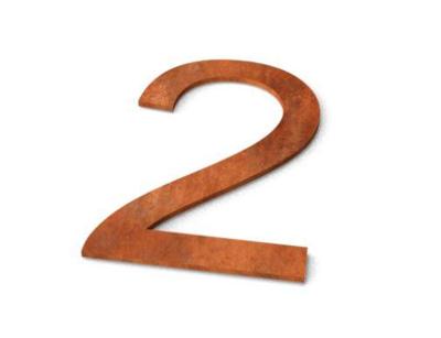 Nummer 2 Model: Huisnummer Cortenstaal Geroba - Geroba Nummer 2 Model: Huisnummer Cortenstaal Geroba - Geroba