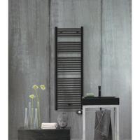Zehnder Aura E elektrische handdoekradiator 146.6x60cm 1000watt 230 volt | 50 Hz Staal Zwart Mat pbebz-150-60-mq - thumbnail