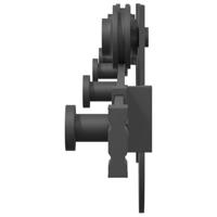 Doos met onderdelen voor schuifdeur 183 cm staal zwart - thumbnail