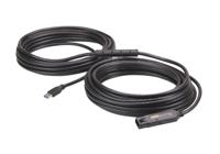 ATEN UE3315A USB-kabel USB 4.0 RJ45 15.00 m Zwart Actief met signaalversterking - thumbnail