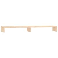 VidaXL Monitorstandaard 100x27x10 cm massief grenenhout - thumbnail