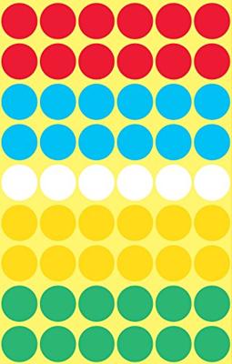 Avery Ronde etiketten diameter 12 mm, geassorteerde kleuren, 270 stuks
