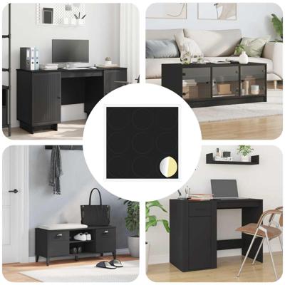 VidaXL Zelfklevende schroefhoes 12 pcs zwart ø 20 x 0,5 mm