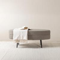 Nohr Hocker 'Larenzo' Teddy, kleur Greige - thumbnail