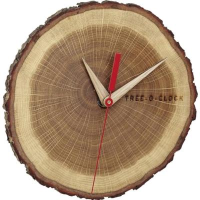 TFA Dostmann 60.3046.08 Wandklok Kwarts 172 mm x 180 mm x 40 mm Eiken, Hout Van hout