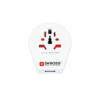 SKROSS 1.500261 World to UK USB Reisadapter met 1 USB 2,AA -aansluiting - Spanning en vermogen 100V - 700W / 250V – 1750W. Bescherming tegen elektrische schokken,wit - thumbnail