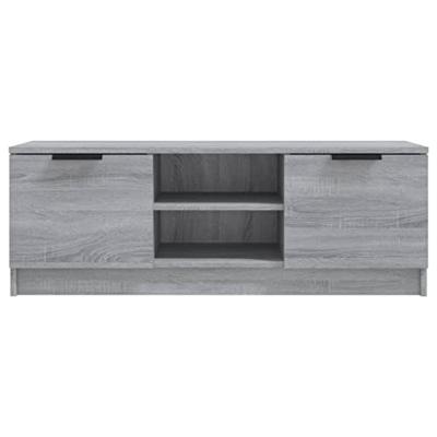 Tv-meubel 102x35x36,5 cm bewerkt hout grijs sonoma eikenkleurig