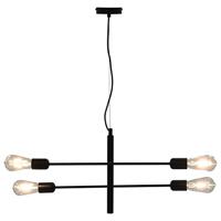 Plafondlamp met filament peren 2 W E27 zwart - thumbnail